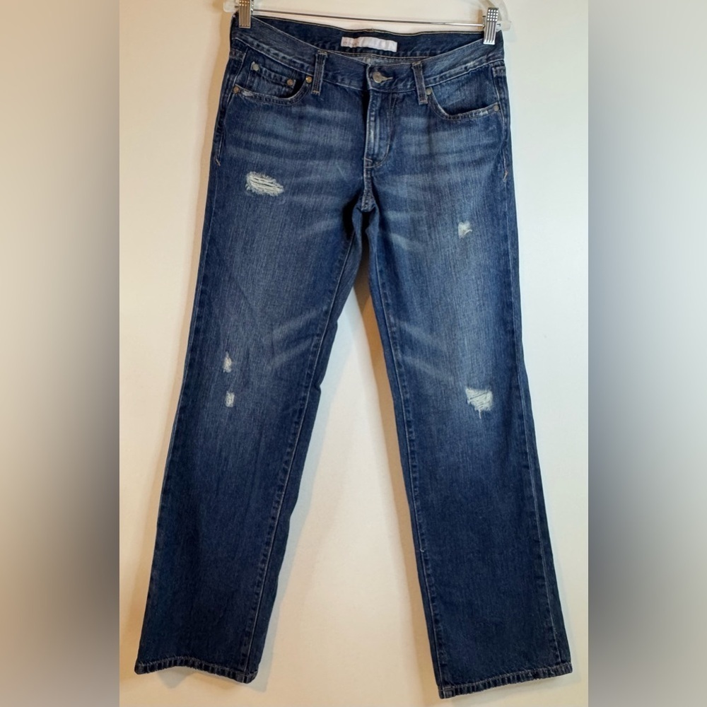 Old Navy Women’s Straight Slight Distressed Jeans Size 8 Long